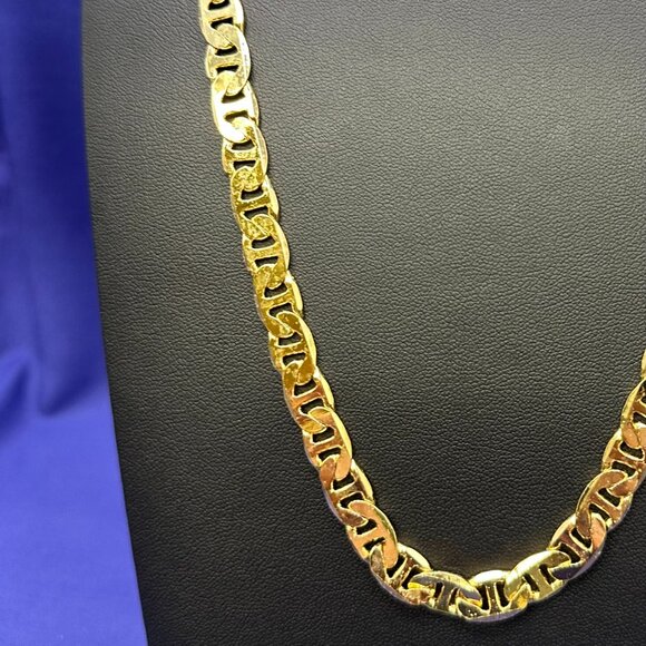 14KGP Mariner Link Chain Necklace Unisex Gold-Plated - Picture 5 of 14
